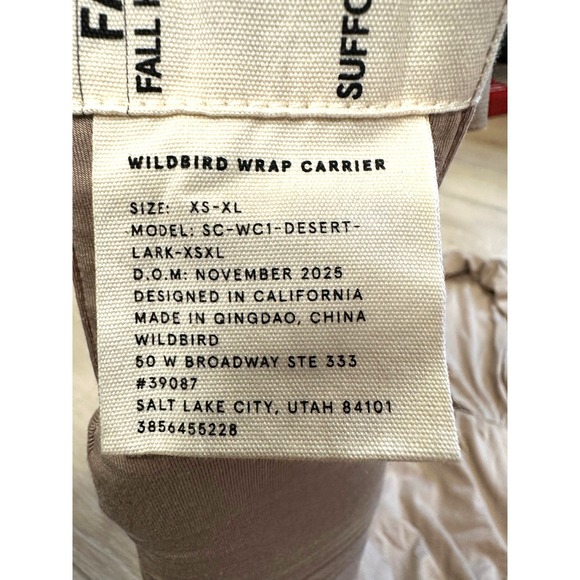 Bundle Wildbird Aerial and Wrap Buckle Carrier XS-XL Desert Lark (Tan) NWOT - Picture 8 of 10